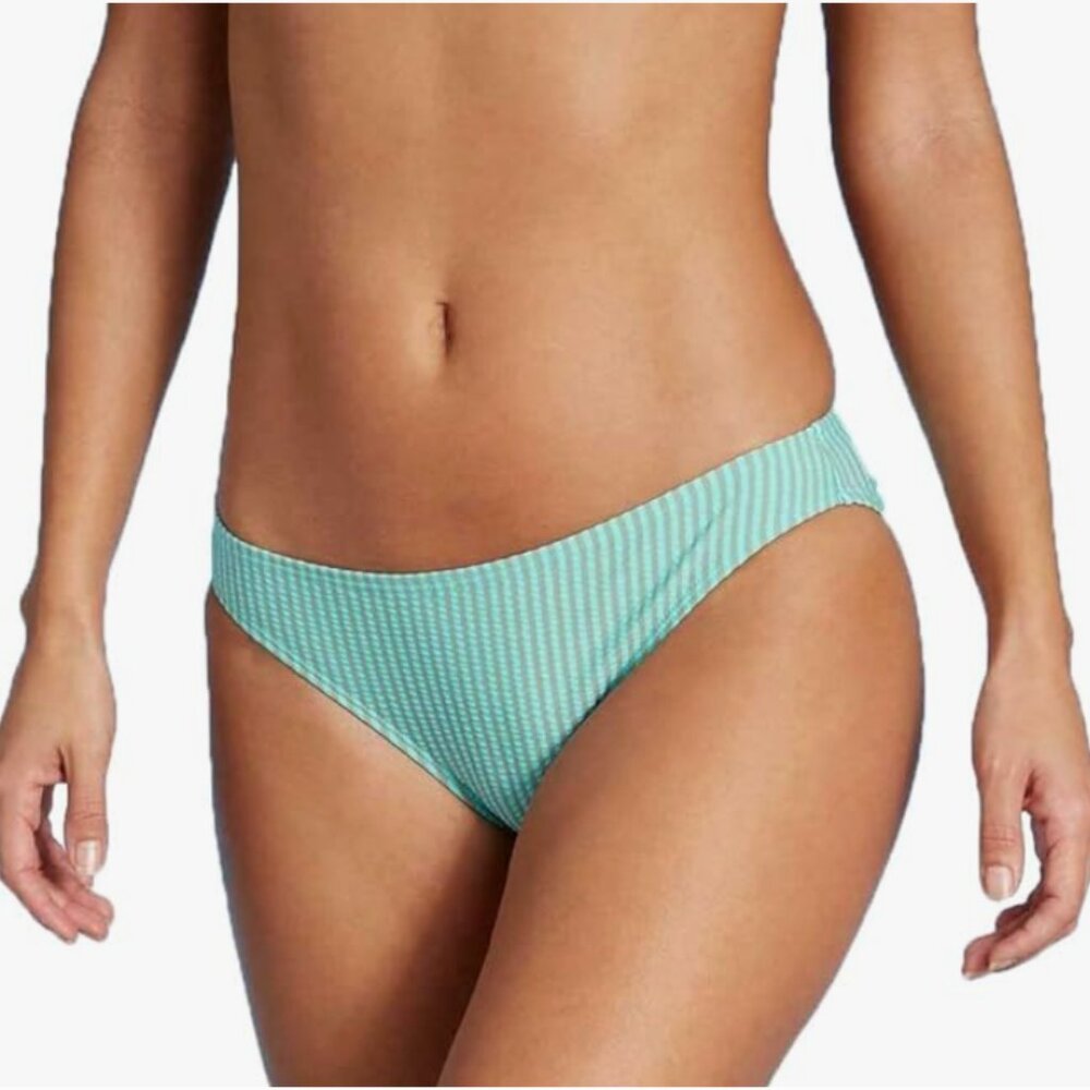 Xhilaration Striped Seersucker Hipster Bikini Bottom Mint L
